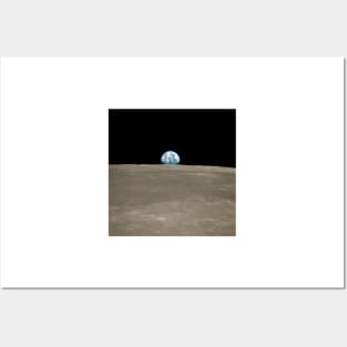 Earthrise over Moon, Apollo 11 (C020/0497) Posters and Art